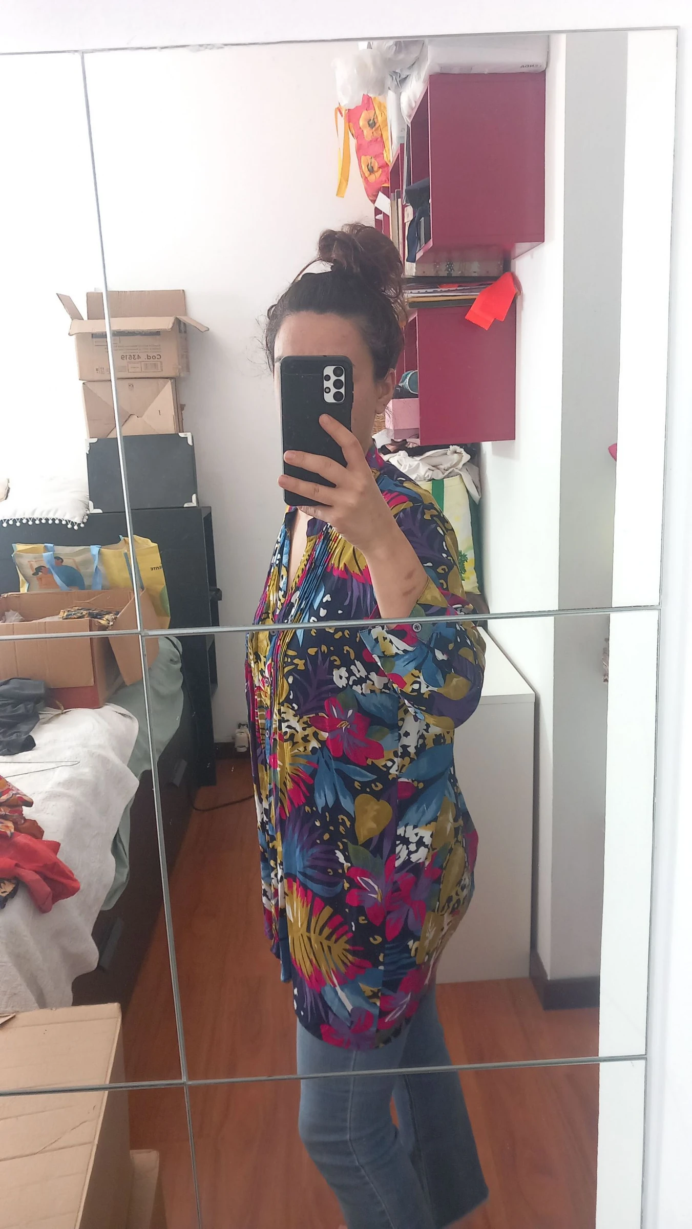 Túnica oversized floral, Anne Weyburn, tamanho M/L – photo 7
